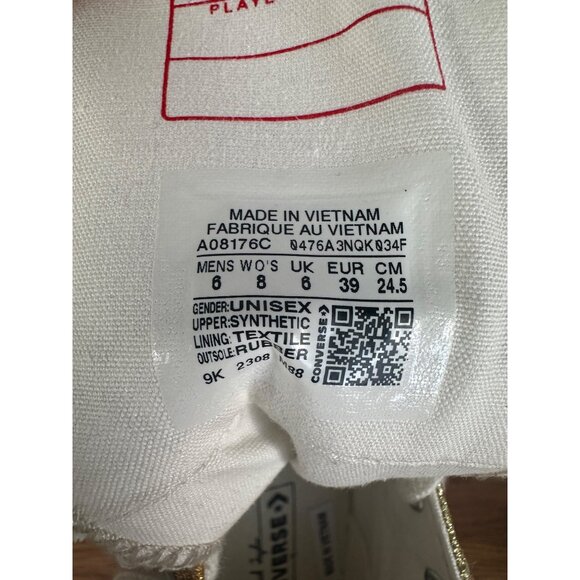 ⭐Converse Chuck 70 Plus Glitter Hi Size 8 Women's Shoes Sneakers Gold A08176C⭐ - Picture 9 of 13